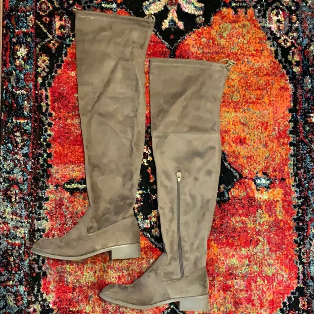 Suede over the knee boots